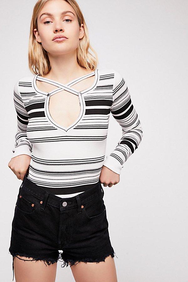 Striped Hayley Long Sleeve Top By Free People
